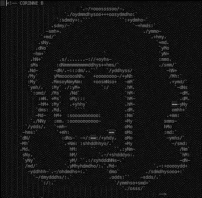 Logotype de notre groupe 'Corinne B.' réalisé en ASCII